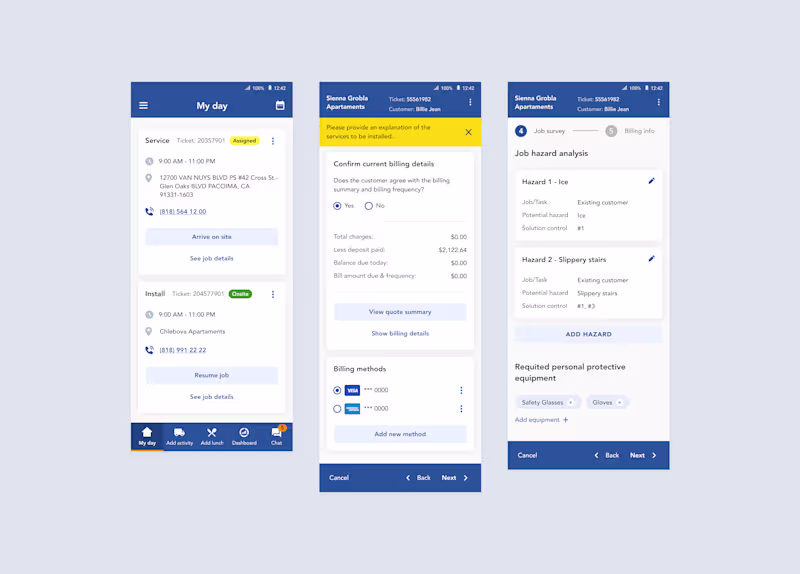 Cover image for Mobile app for tech issues on-site handling