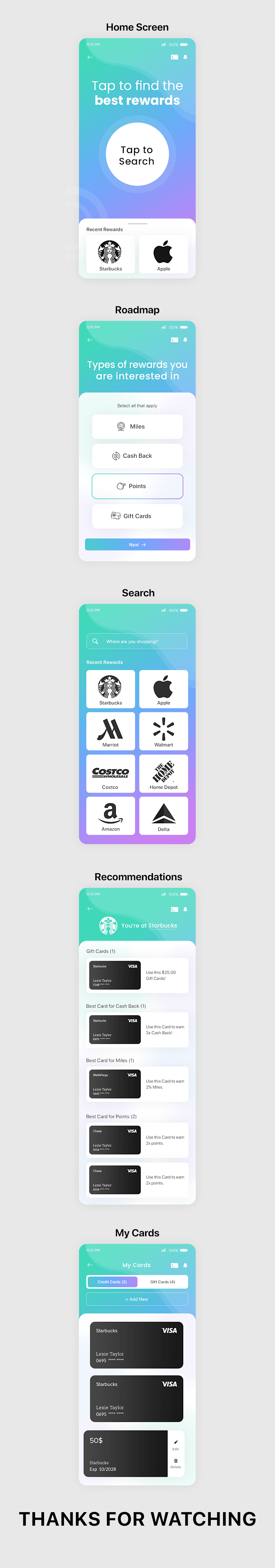 Cover image for Mobile App Design for credit cards Rewards