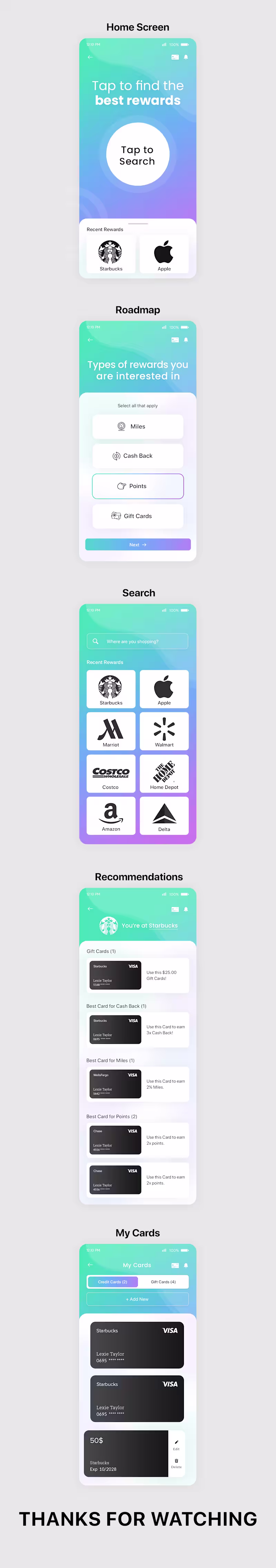 Cover image for Mobile App Design for credit cards Rewards