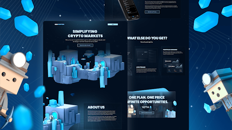 Cover image for Brand Strategy & Design for a Crypto Community - Gem Hunters