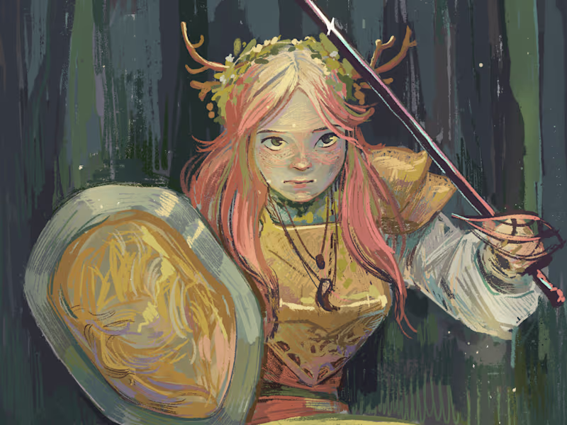 Cover image for character illustration // art commission