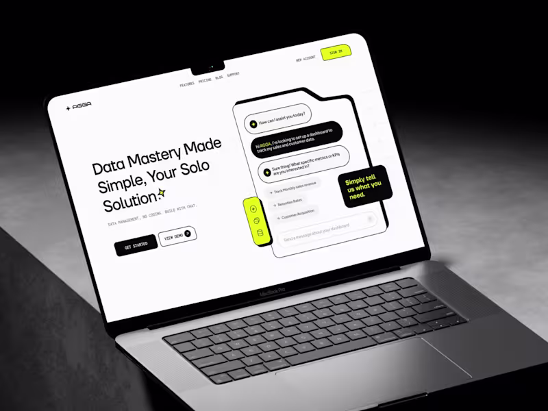 Cover image for AGGA Landing Page – AI Data Management Platform