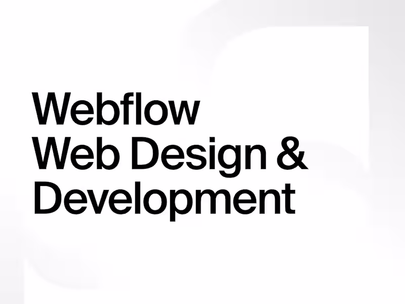 Cover image for Webflow Website Design & Development