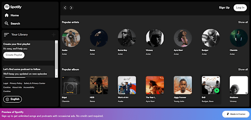 Cover image for Spotify Framer Recreate