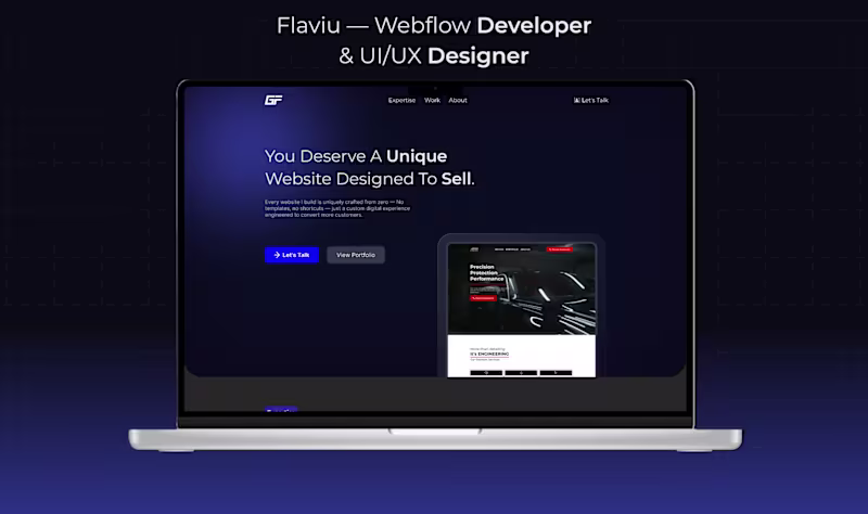 Cover image for Flaviu — Webflow Developer & UI/UX Designer This is my perso...