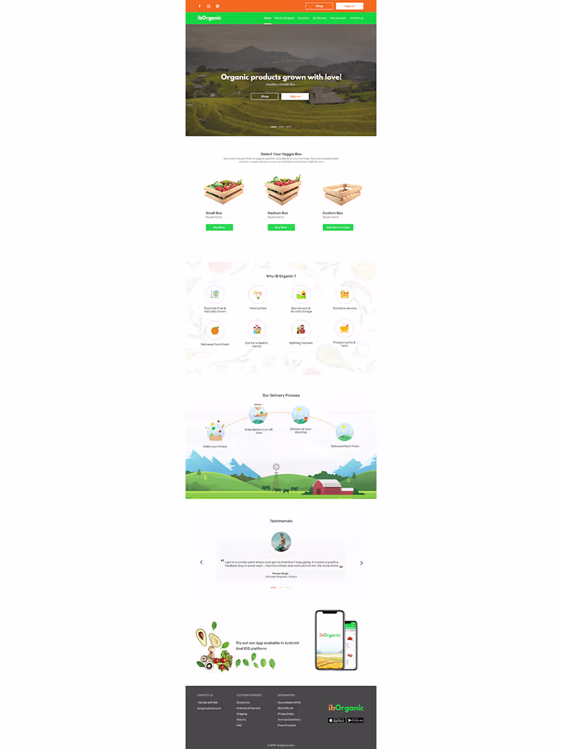 Cover image for ibOrganic - Website