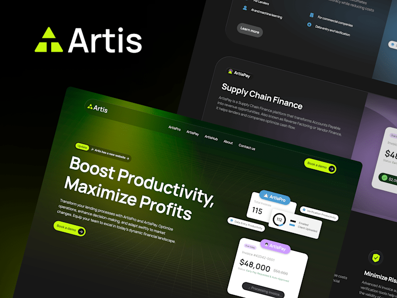 Cover image for Corporate Website Design & Development in Framer - ArtisTrade