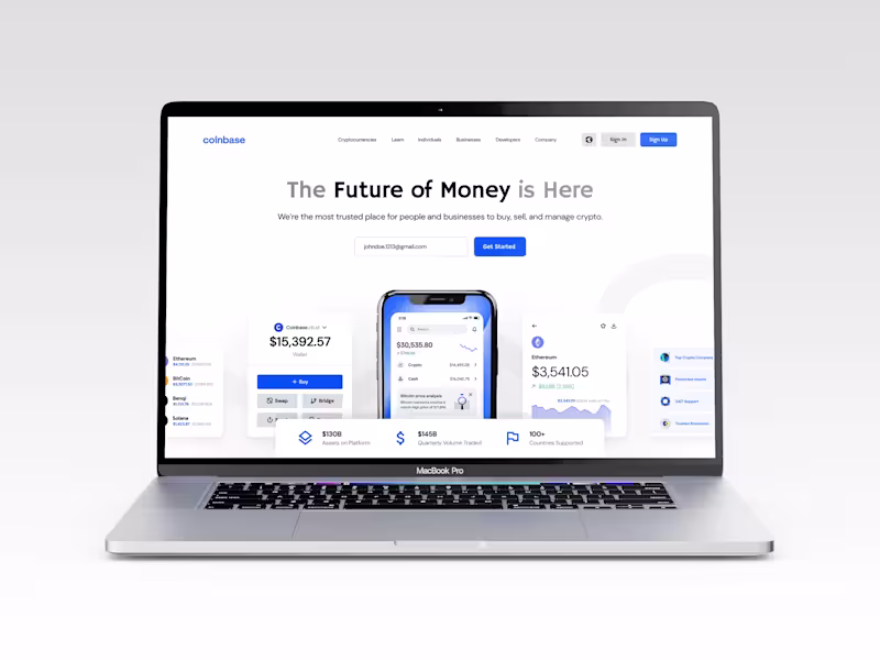 Cover image for Coinbase Crypto - Website Redesign