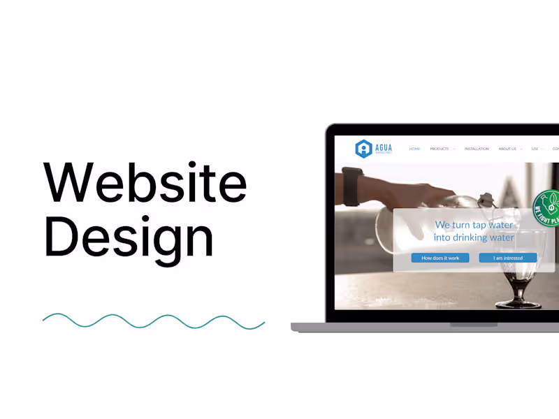Cover image for Website design - water filter company