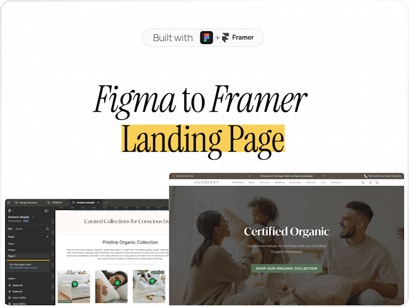 Cover image for Figma to Framer Landing Page