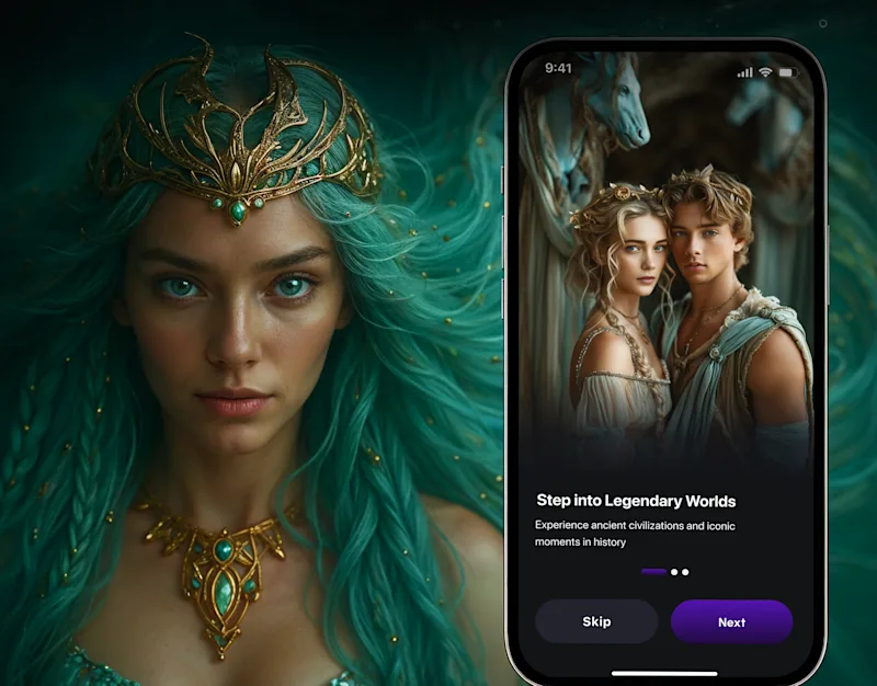 Cover image for Photo changer AI app | AI UI/UX Mobile App Design