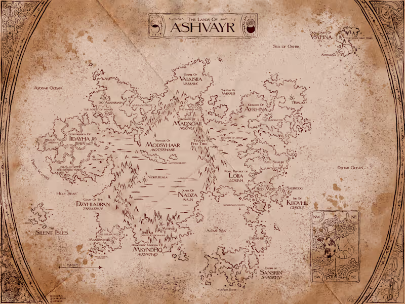 Cover image for Book Map (Continent) — Ashvayr