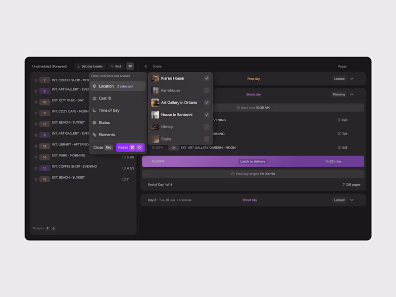 Cover image for Strip boards · Scene scheduling
Sorting