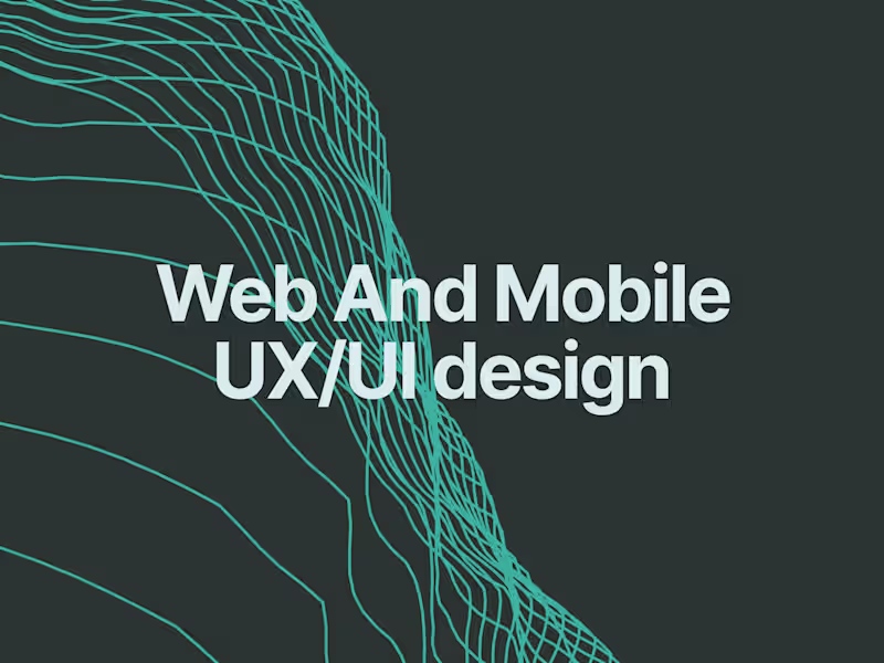 Cover image for Web And Mobile UX/UI design