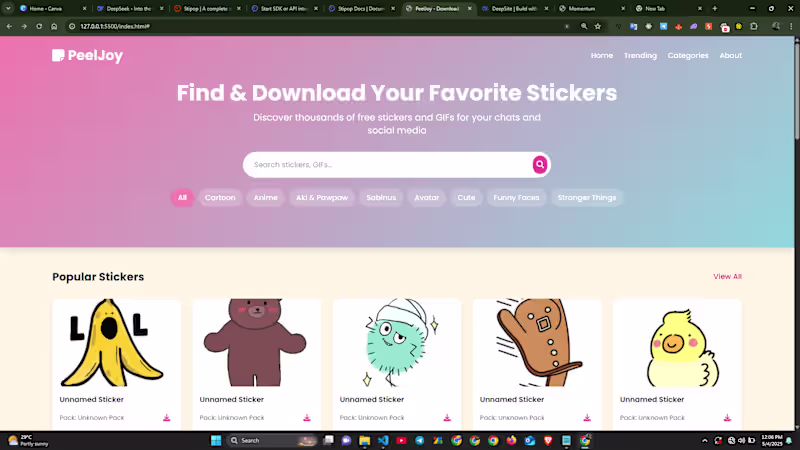 Cover image for Just launched PeelJoy — a fun web app where you can find and...
