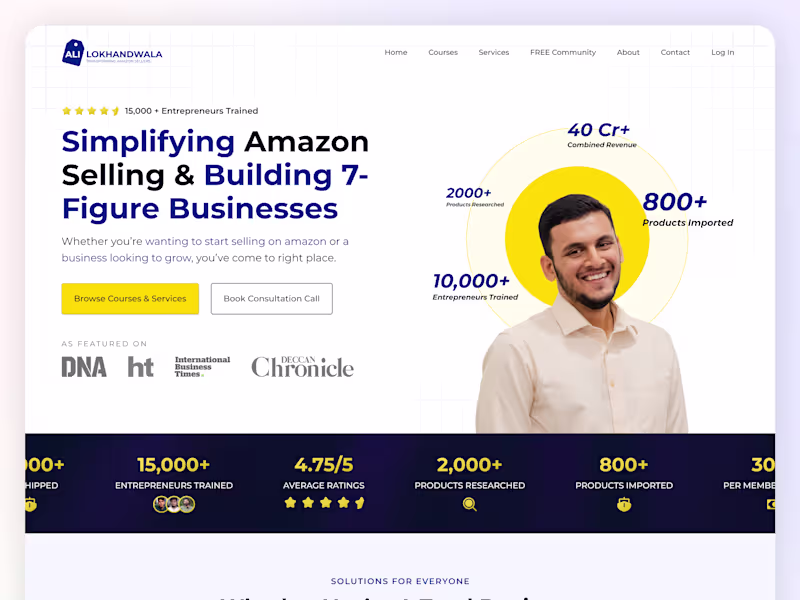 Cover image for Brand Identity & Wordpress Website For An Amazon Selling Coach