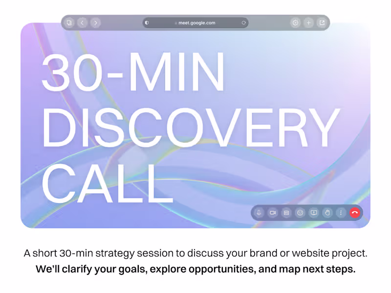 Cover image for ⚡️ 30-min Discovery call
