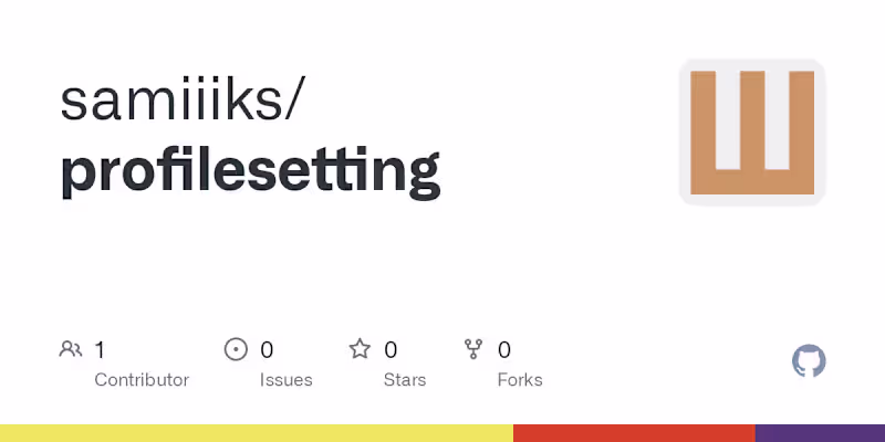 Cover image for samiiiks/profilesetting
