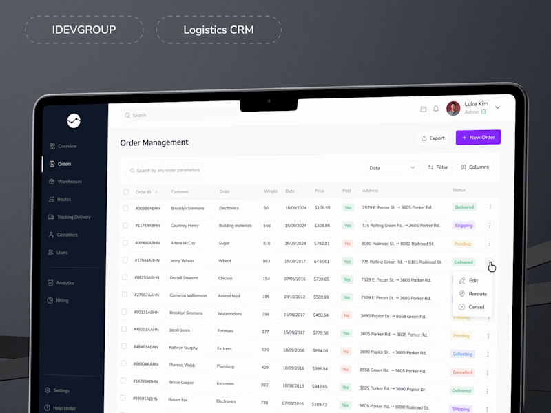 Cover image for Comprehensive CRM platform for logistics