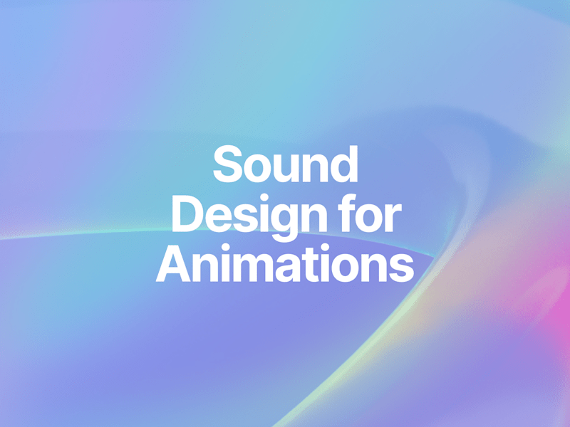 Cover image for Professional Sound Design for Animations