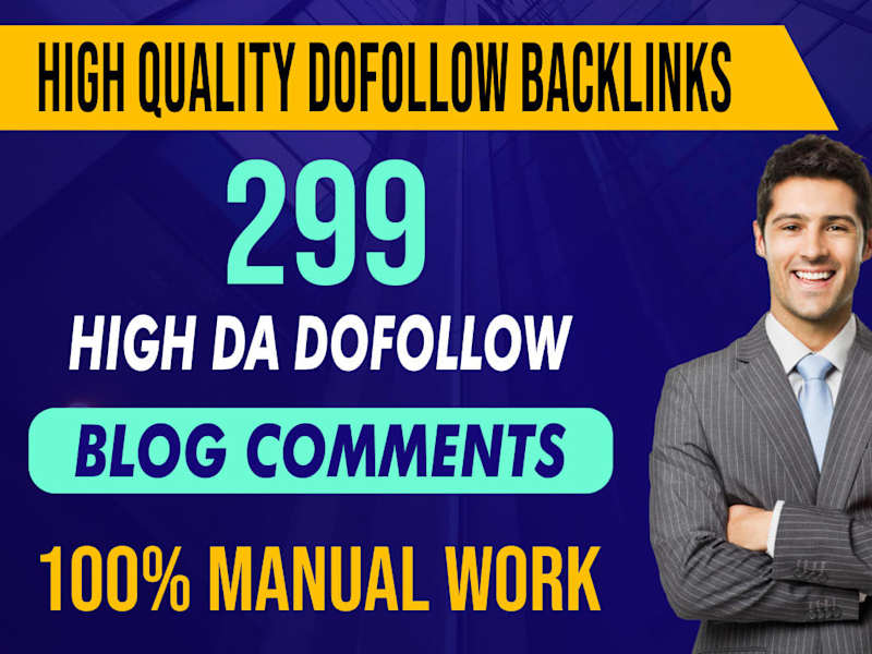 Cover image for 299 High Da Dofollow Blog Comments Seo Backlinks