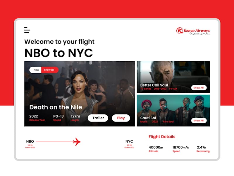 Cover image for Kenya Airways Infotainment Redesign Concept