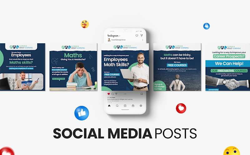Cover image for Social Media Posts - Aldridge Adult Learning UK