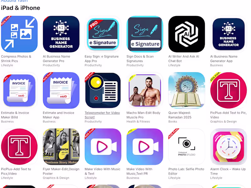 Cover image for iOS App Development — Multiple Production Apps for App Store