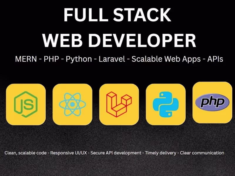 Cover image for Full stack development