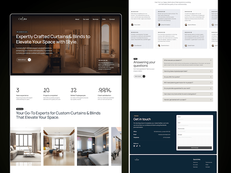 Cover image for Curtains By Ir - Interior Design Framer Website