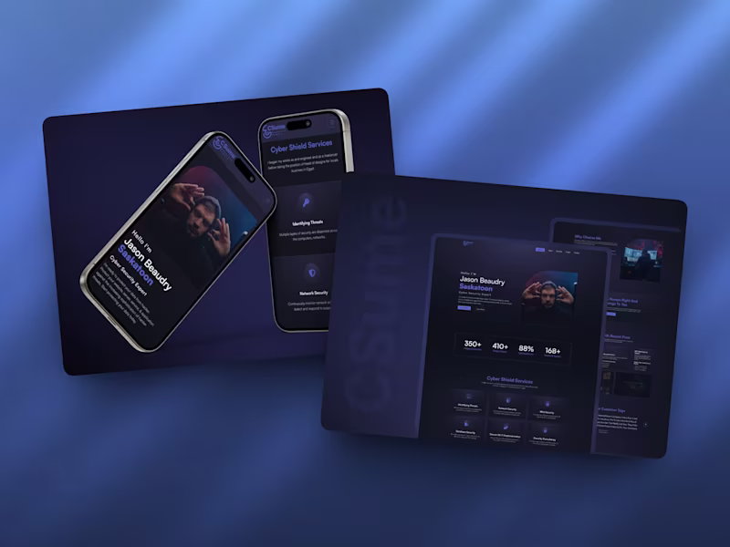 Cover image for Csume Cyber Security Framer Template