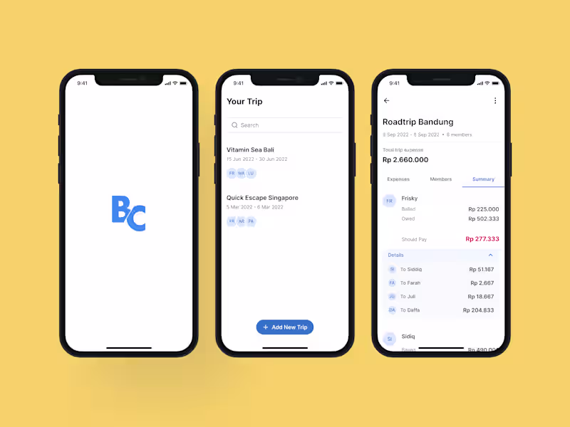 Cover image for Billcation - Trip Split Bill App