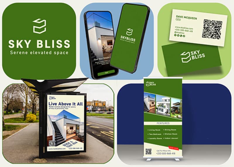 Cover image for Sky Bliss - Real Estate Brand Identity