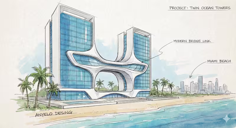 Cover image for MIAMI BEACH BUILDING SKETCH