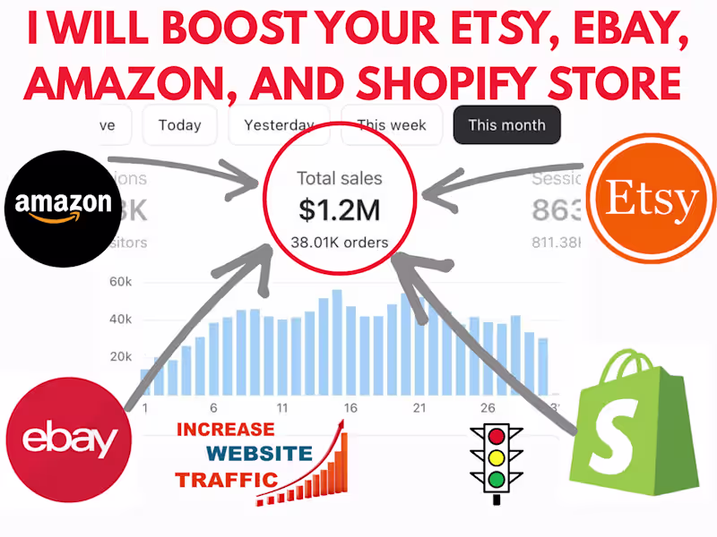 Cover image for I will boost ebay sales and shopify website store etsy promotion
