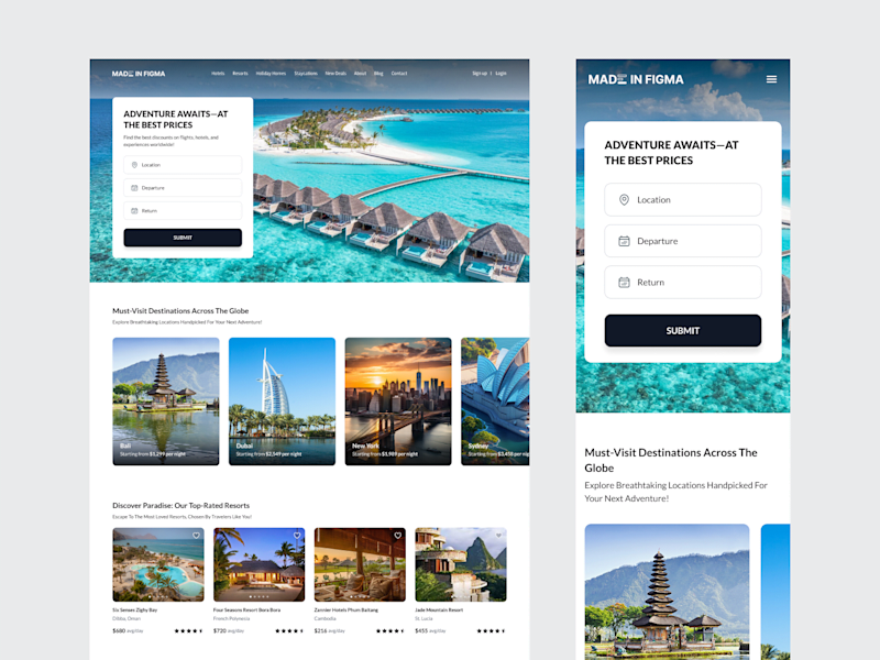 Cover image for Luxora Travel Booking Website UI Design