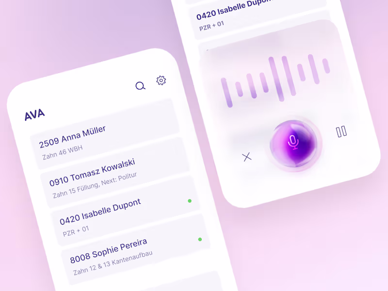 Cover image for UX/UI Design for AI-Powered Dental Documentation App
