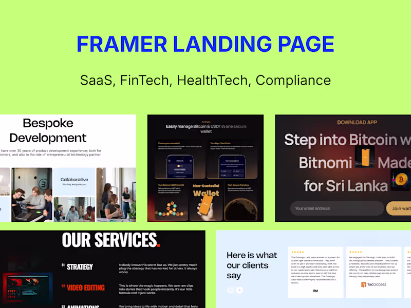 Cover image for Framer Landing Page (Design & Development)
