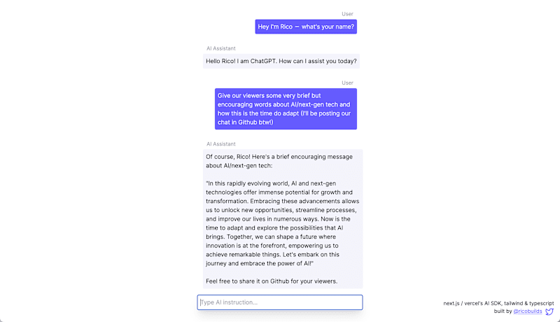 Cover image for AI Chatbot with Next.js & OpenAI