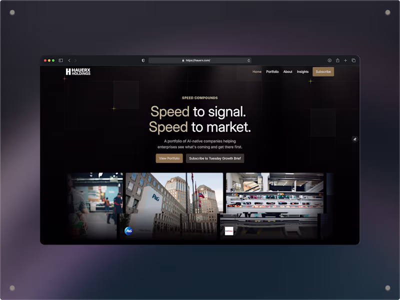 Cover image for HauerX Holdings Corporate Website (Framer Dev + Figma Design)