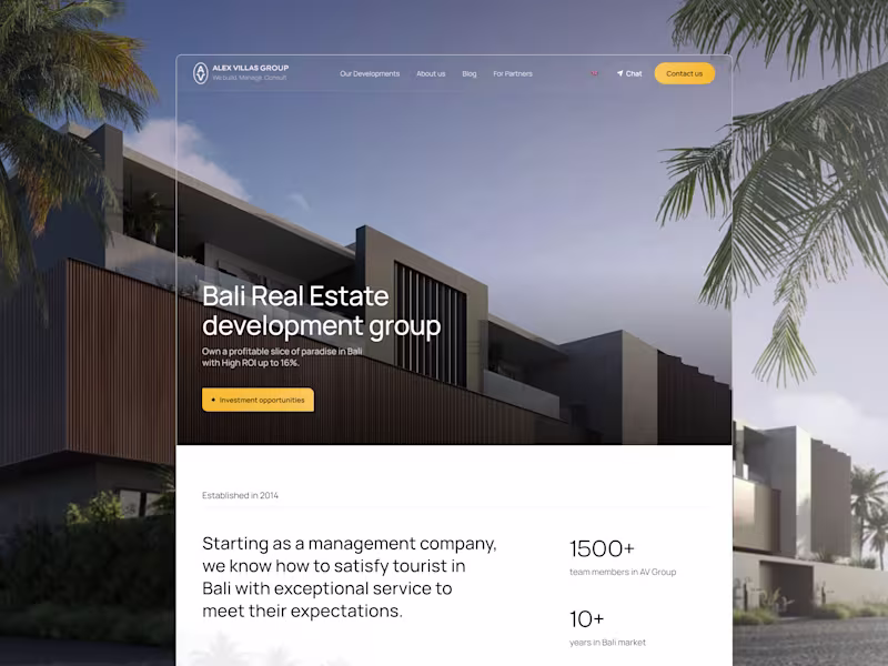 Cover image for Website Migration and Redesign for Alex Villas Group