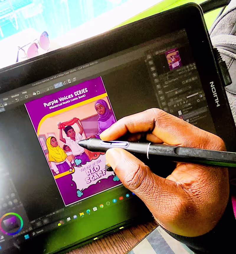 Cover image for Illustration Process. Who can guess the model of the Huion t...