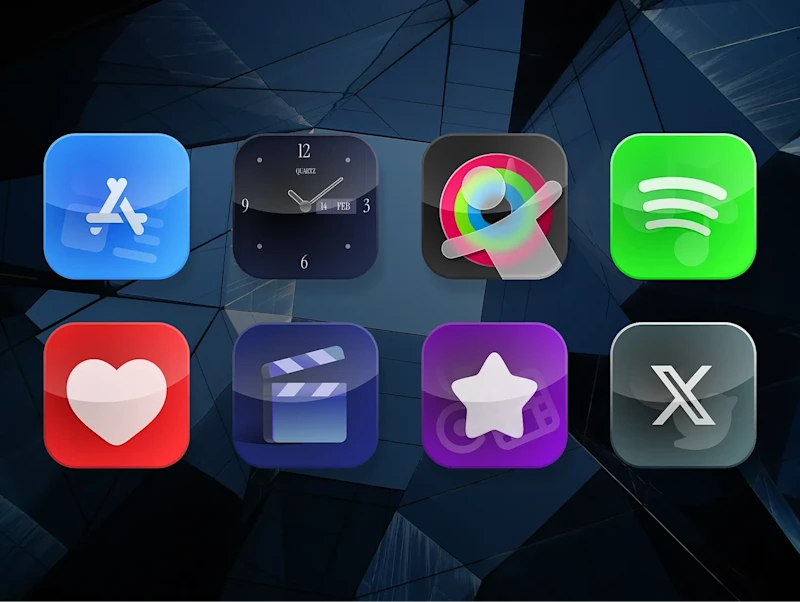 Cover image for Glass Laminated Icon Pack