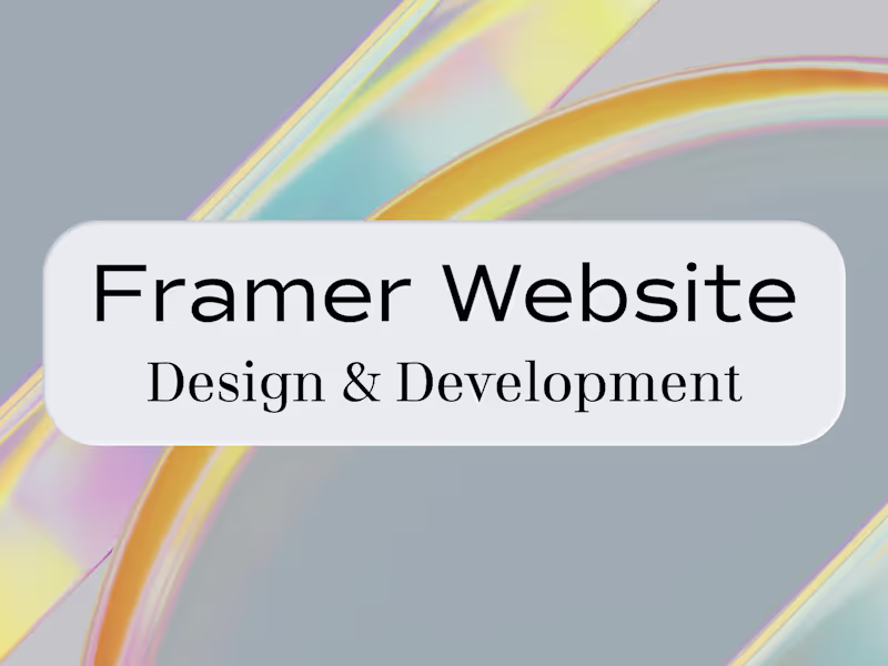 Cover image for Framer Website Design & Development