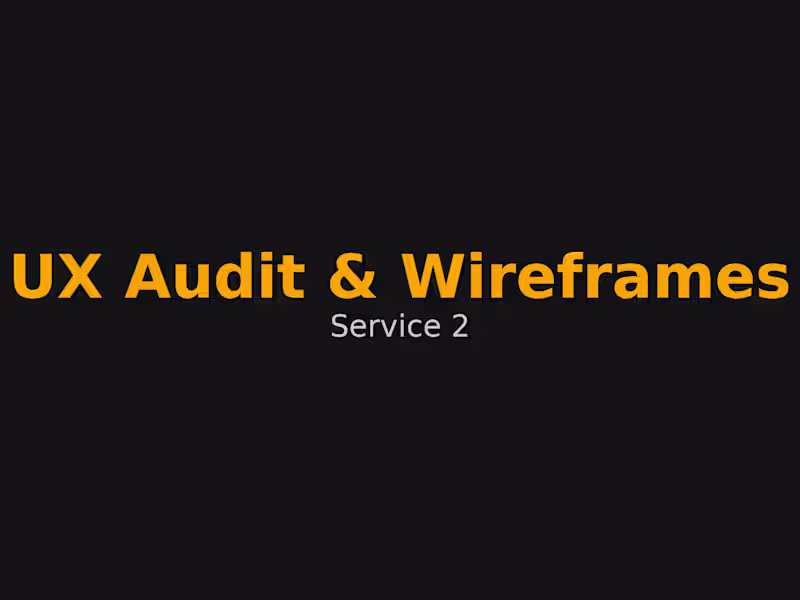 Cover image for UX Audit & Wireframes for Websites and Apps