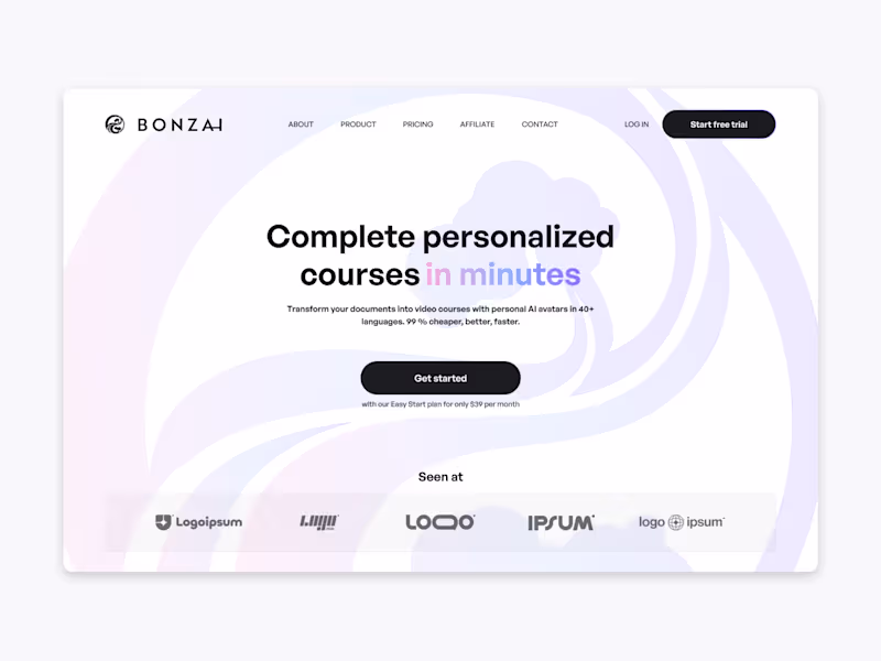 Cover image for A website for an AI-powered Saas Product 