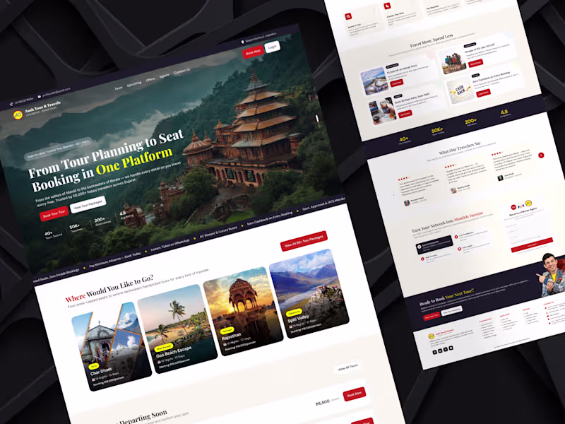 Cover image for Tour Booking Website Design for