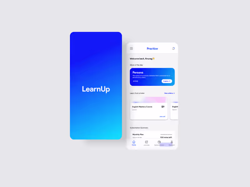 Cover image for LearnUp - Online Mentoring Mobile App