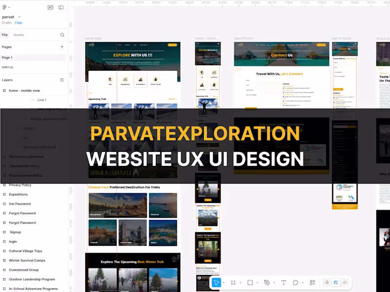 Cover image for Parvat Exploration | Website UI / UX Design