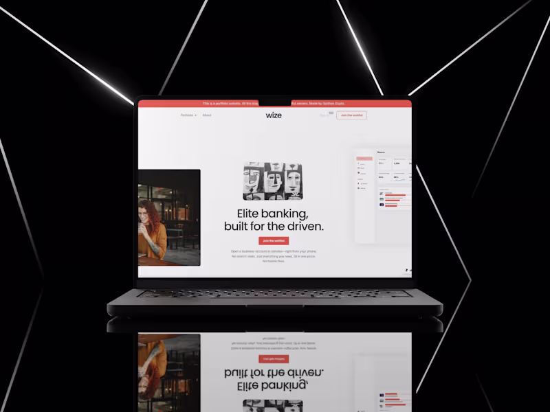 Cover image for Wize Finance : Landing Page Design and Framer Development